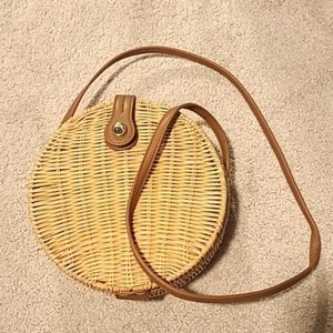 Zara round basket bag